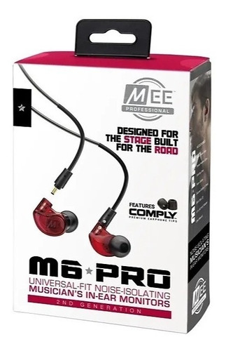 Fone In-ear Mee Audio M6 Pro Retorno Vermelho Red Oferta !