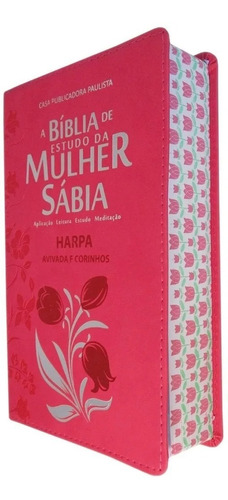 Biblia De Estudo Mulher Sabia Pink Letra Grande Harpa