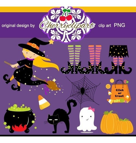 Kit Imprimible Halloween Imagenes Clipart Cod 16