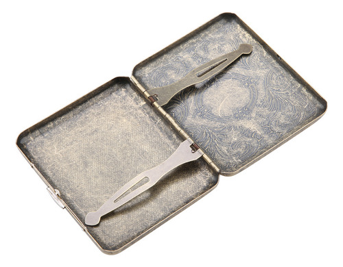 Caja De Cigarrillos De Metal De Bronce Retro Soporte De