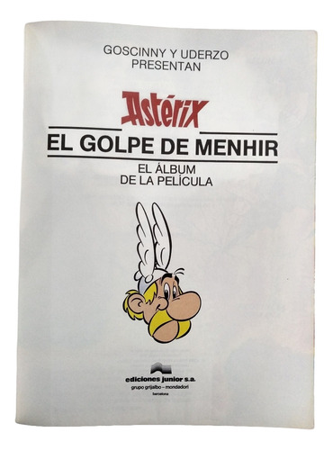 Asterix El Golpe De Menhir El Álbum De La Pelicula Goscinny (Usado)