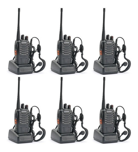 Set De 6 Radios Baofeng Bf-888s Walkie Talkie Env  Express