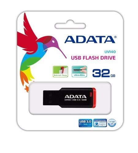 Memoria Usb 3.0 Adata Uv140 32gb Negro-rojo