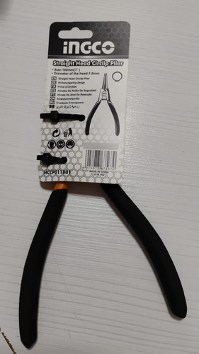 Alicate Ingco - 180 Mm /7 Seguro Interior Recto #hccp011802