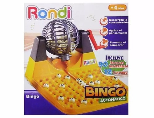 Lotería Bingo Familiar Rondi Kit Con Bolillero 