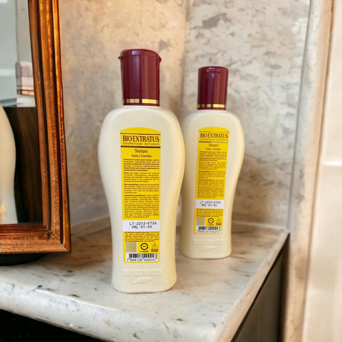 Kit 2 Shampoo Limpeza Suave Tutano 250 Ml Bio Extratus K8139