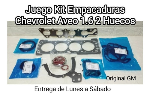 Juego Kit Empacaduras Aveo 1.6 Gm 2 Huecos 937442687