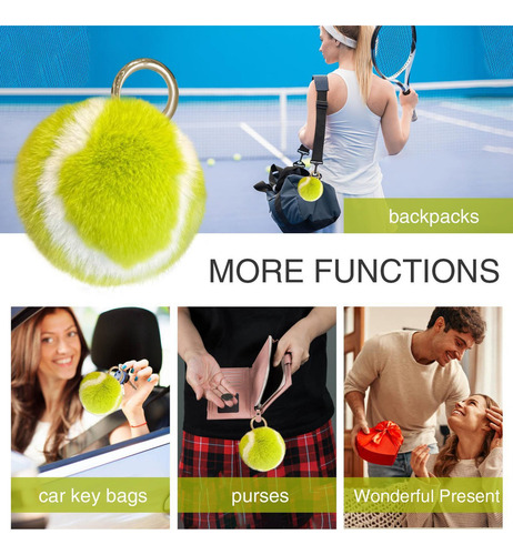 Llavero De Pelota De Tenis Llaveros De Tenis Para Mochilas C