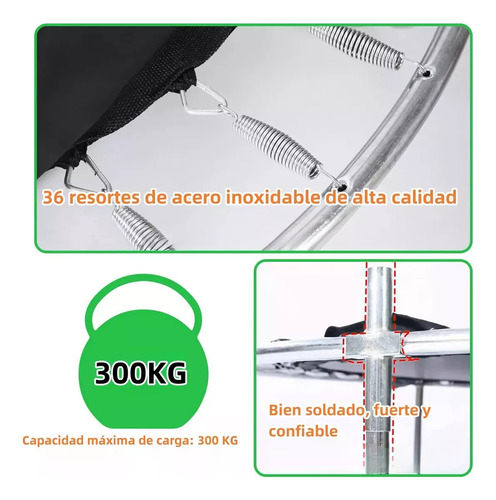 Cama Elástica Kids 1,5m Henri Trampolim Premium Lona Preta