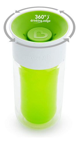 Sippy Cup Munchkin Miracle 360, Aislante, 270 Ml, Con Pegati