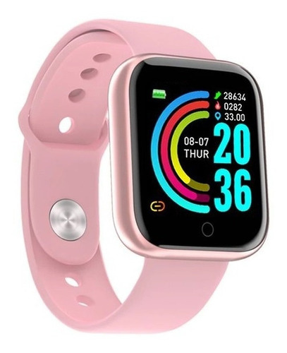 Reloj inteligente Bluetooth D20, reloj inteligente, rosa