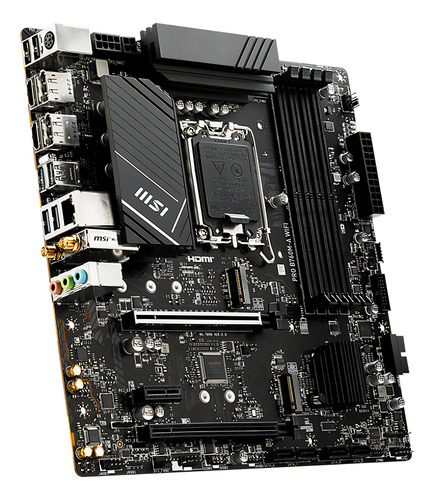 Placa Mãe Msi Pro B760m-a Wifi Lga 1700 Dddr5 Cor Preto