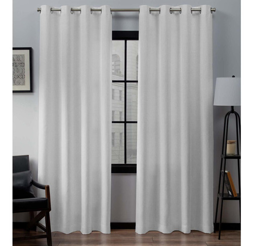 Exclusive Home Curtains Loha Par Panle Cortina Lino Ojal