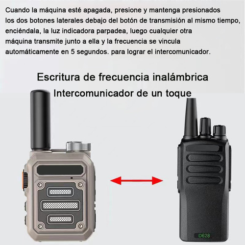 Radio Walkie Talkies Recargable Intercomunicador De Un Toque