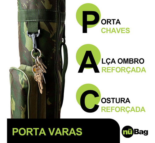 Porta Varas 1,90m Com Bolso E Alça Espaço Conforto Pratico