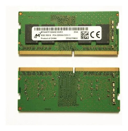 Memoria Ram 8 Gb Sodimm Ddr4 3200 Pc4 1rx16 Laptop (Usado)