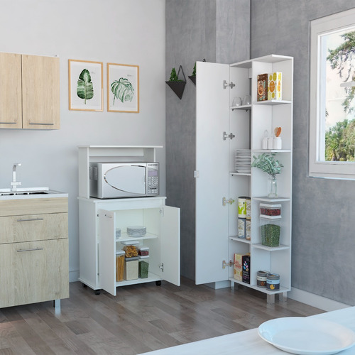 Combo Kitchen 1 Mueble Microondas + Optimizador - Blanco