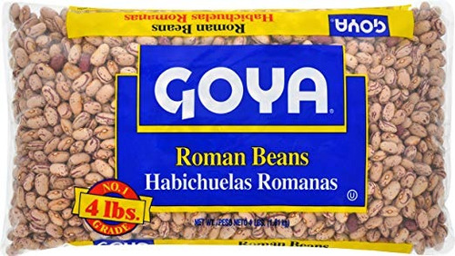 Frijoles Goya Alimentos Secos Bolsa, Romano, 4 Libra