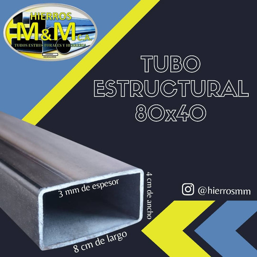 Tubo 80x40x12mts Por Atado