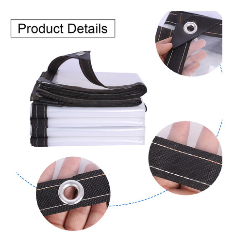 Lona De Cubierta Impermeable Transparente Con Lazos Elástico