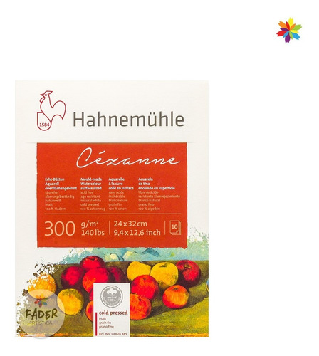 Block Cézanne Hahnemühle Acuarela 24x32cm Fino 300grs 10h