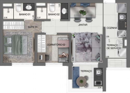 Imagem 6 de 15 de Apartamento Para Venda Em São Paulo, Moema, 2 Dormitórios, 1 Suíte, 2 Banheiros, 1 Vaga - 21_1-1572389