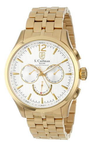 Reloj Hombre S. Coifman Sc0127 Cuarzo Pulso Dorado En Acero 