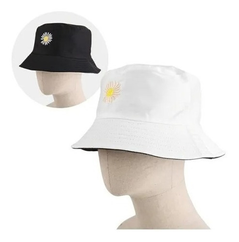 Imagem 5 de 5 de Chapéu Bucket Dupla Face Boné Balde Pescador Margarida Flor