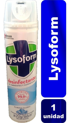 Imagen 1 de 3 de Desinfectante Lysoform Aerosol 257g/360cm3 Aire De Montaña