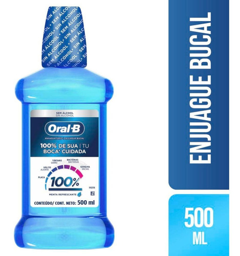 Enjuague Bucal Oral-b 100 Rinse 500ml