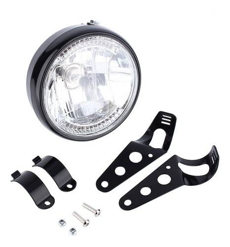 Faro Led Moto Con Soporte 7 Universal 12v H4 35w