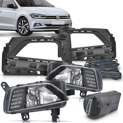 Kit Farol Milha Polo Virtus 2018 2019 A 2022 Com Drl E Seta