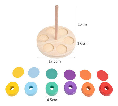 Bloque Apilable De Madera, Juguetes Educativos, Juegos De