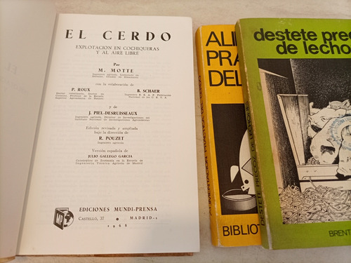 Libro. Alimentación Práctica Del Cerdo Más Dos De Cerdos (Usado)