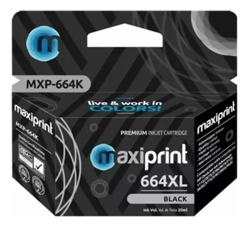 Cartucho Hp 667 Xl Negro Maxiprint