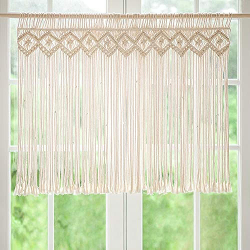 Mkono Macrame Valance Window Treatments Panels Curtain Valan