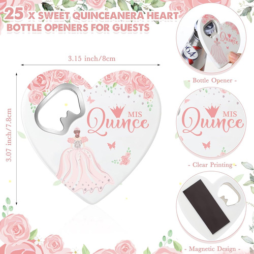 Maxcheck Juego De 25 Regalos De Fiesta De Quinceañera Para I