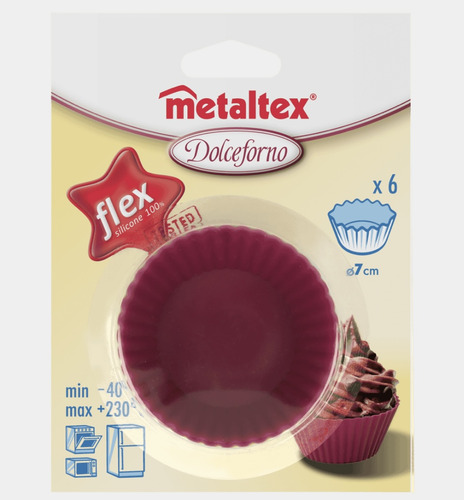 Capacillos Silicona Reutilizables Para Hornear Muffins Pack6