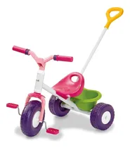 Comprar Triciclo Metal Con Manija Infantil Rondi Little Trike Jb 17 Color Rosa Y Blanco