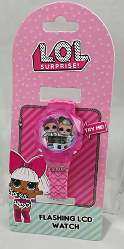 Reloj Lol Surprises Flashing Lcd Watch Niñas Color De La Correa Rosa Claro