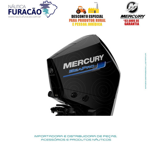 Motor De Popa Mercury 4 Tempos 300hp Cxl V8 Dts Seapro