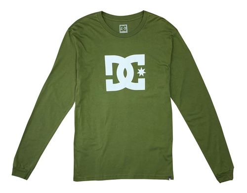 Buzo Dc Star Olive & White Long Sleeve T-shirt Impotado