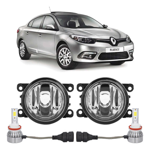 Juego 2 Faros Auxiliar Antinieblas Fluence 10/18 + Cree Led