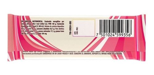 Chocolate Hershey's Fresas Con Crema 10pz. 20g C/u