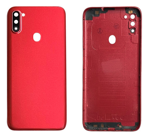 Tapa Trasera + Cristal Compatible Con Samsung A11 Sm-a115 Rojo