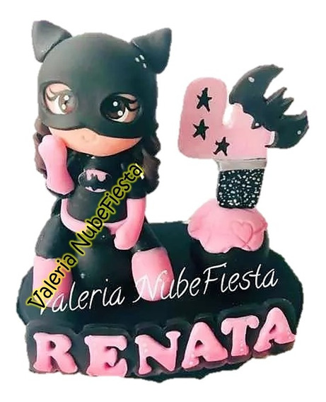 Cake Topper Batichica Batman Vela Pastel Pasta Francesa | Envío gratis