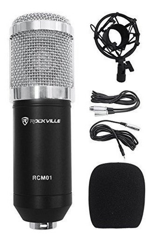 Rockville Pro Studio Microfono Condensador De Grabacion Y So