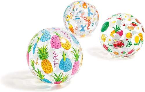 Imagen 1 de 4 de Pelota De Playa Inflable Para Alberca Dibujo Estampado 51cm