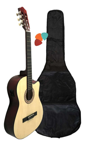  Guitarra Electrocriolla Romulo Garcia Cg100eq Con Corte 