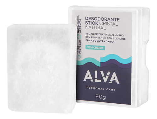 Alva desodorante cristal stick stone vegano 90g